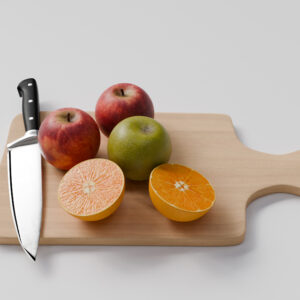 board with fruit