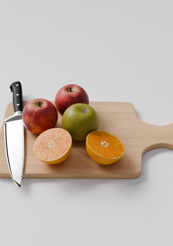 board with fruit
